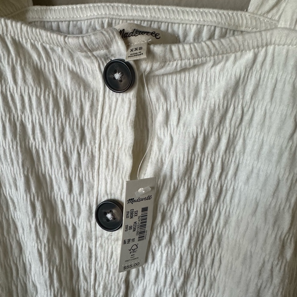 Madewell Cream Blouse - XXS NWT will fit XS perfectly